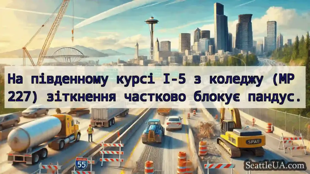 Транспортні новини Сіетла На південному курсі I-5 з коледжу