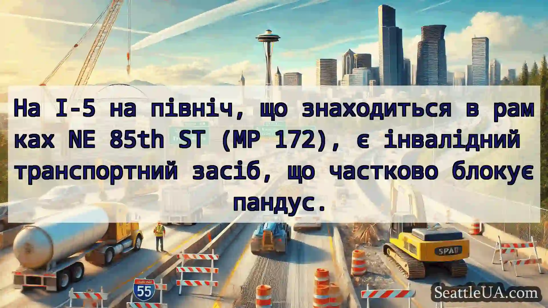 Транспортні новини Сіетла На I-5 на північ, що знаходиться в