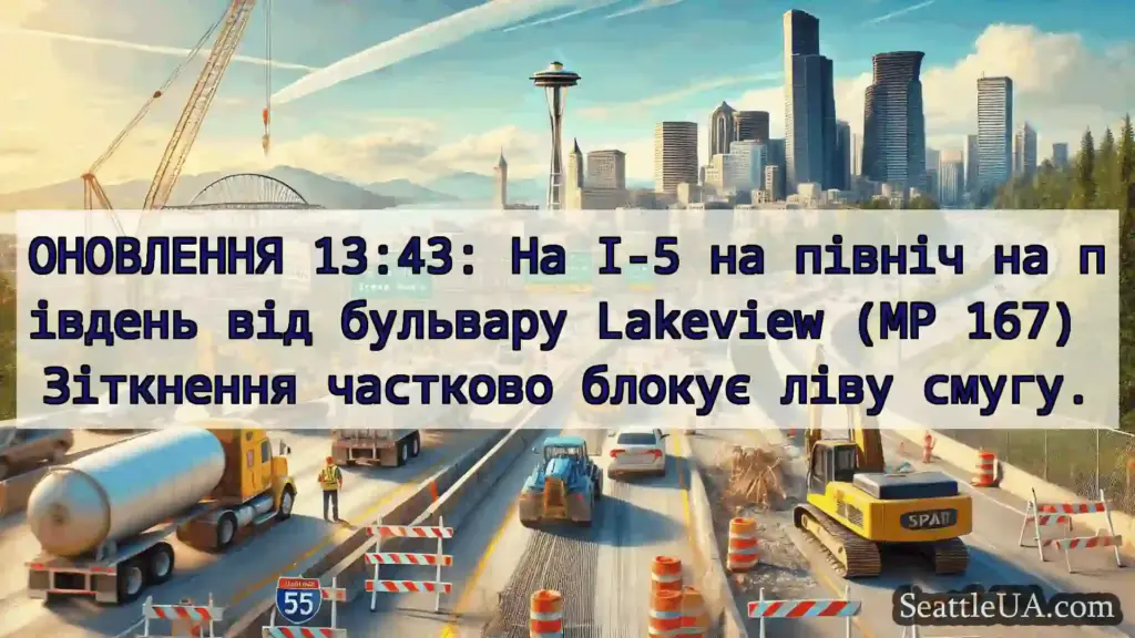 Транспортні новини Сіетла ОНОВЛЕННЯ 13:43: На I-5 на північ