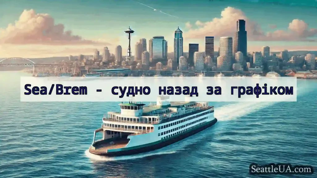 новини про пороми Сіетла Sea/Brem - судно назад за графіком