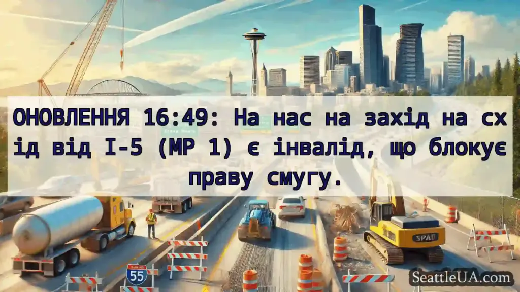 Транспортні новини Сіетла ОНОВЛЕННЯ 16:49: На нас на захід