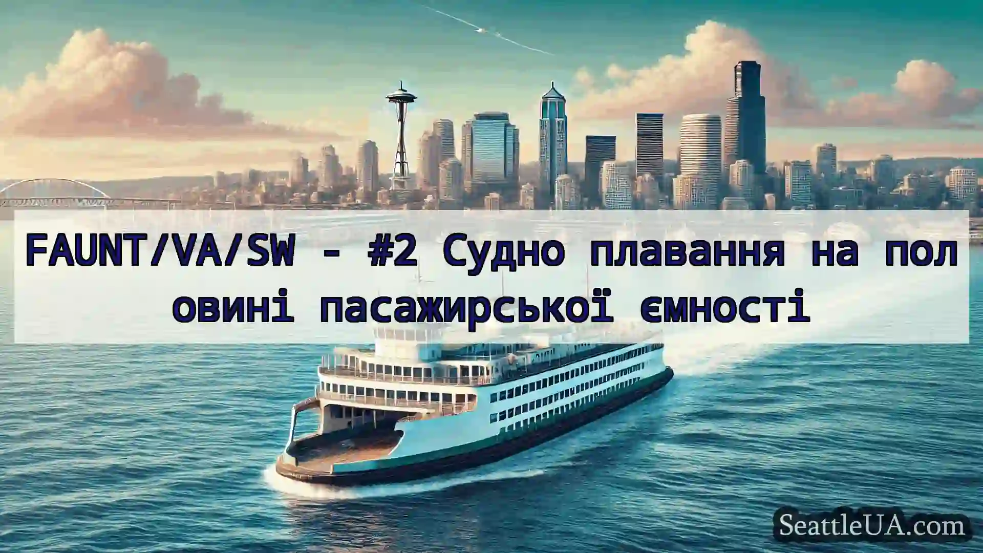 новини про пороми Сіетла FAUNT/VA/SW - #2 Судно плавання на