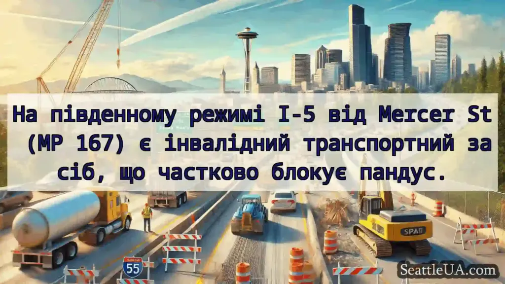 Транспортні новини Сіетла На південному режимі I-5 від