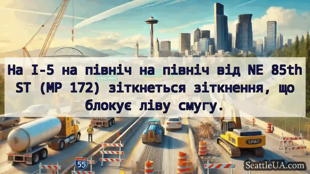 Транспортні новини Сіетла На I-5 на північ на північ від NE