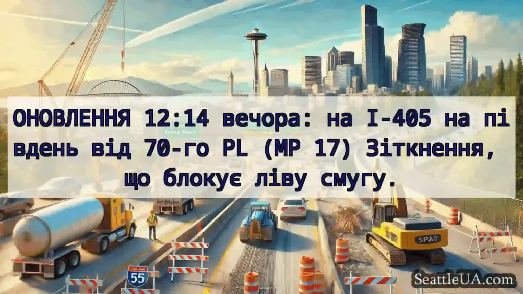 Транспортні новини Сіетла ОНОВЛЕННЯ 12:14 вечора: на I-405
