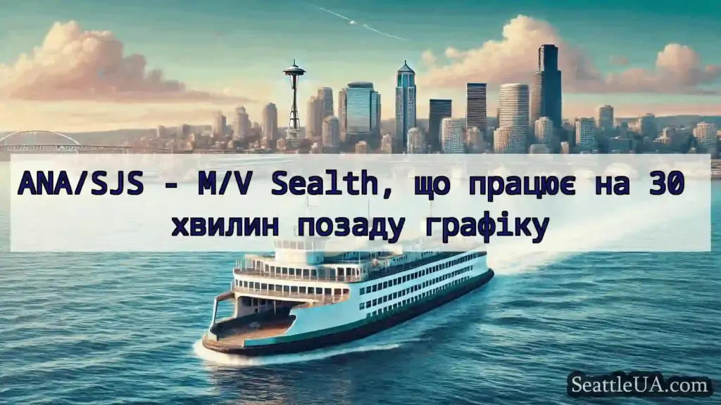 новини про пороми Сіетла ANA/SJS - M/V Sealth, що працює на