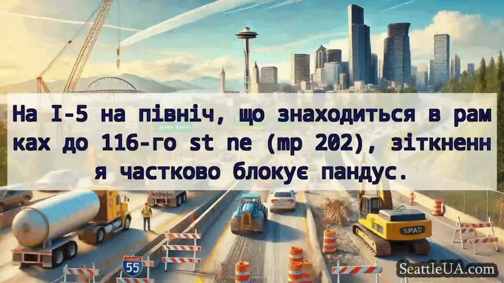 Транспортні новини Сіетла На I-5 на північ, що знаходиться в