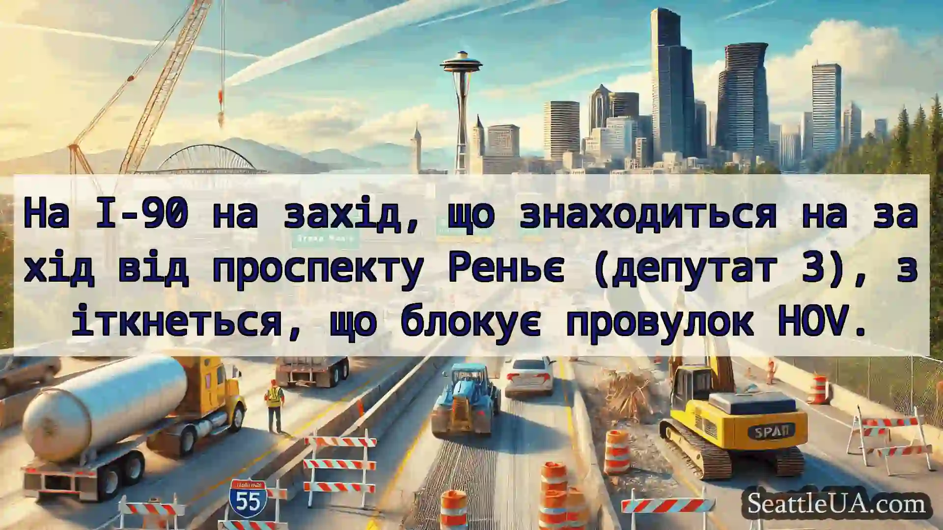 Транспортні новини Сіетла На I-90 на захід, що знаходиться