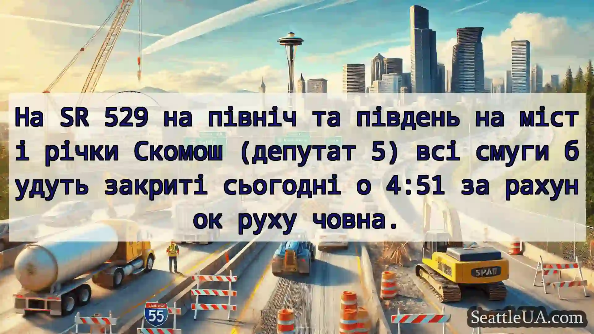 Транспортні новини Сіетла На SR 529 на північ та південь на