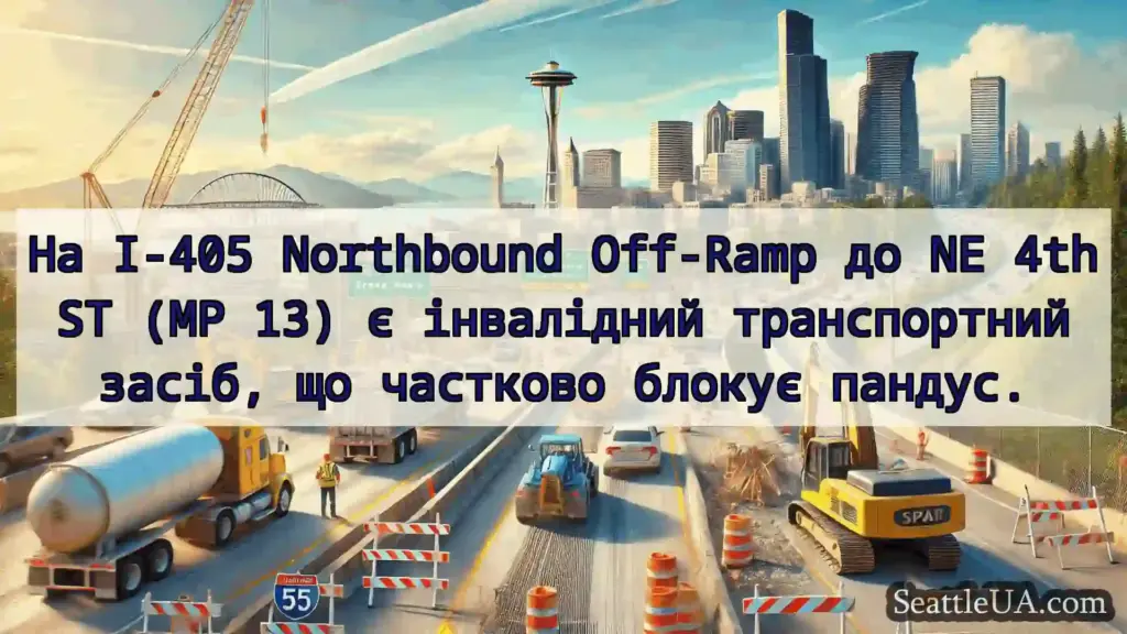 Транспортні новини Сіетла На I-405 Northbound Off-Ramp до NE