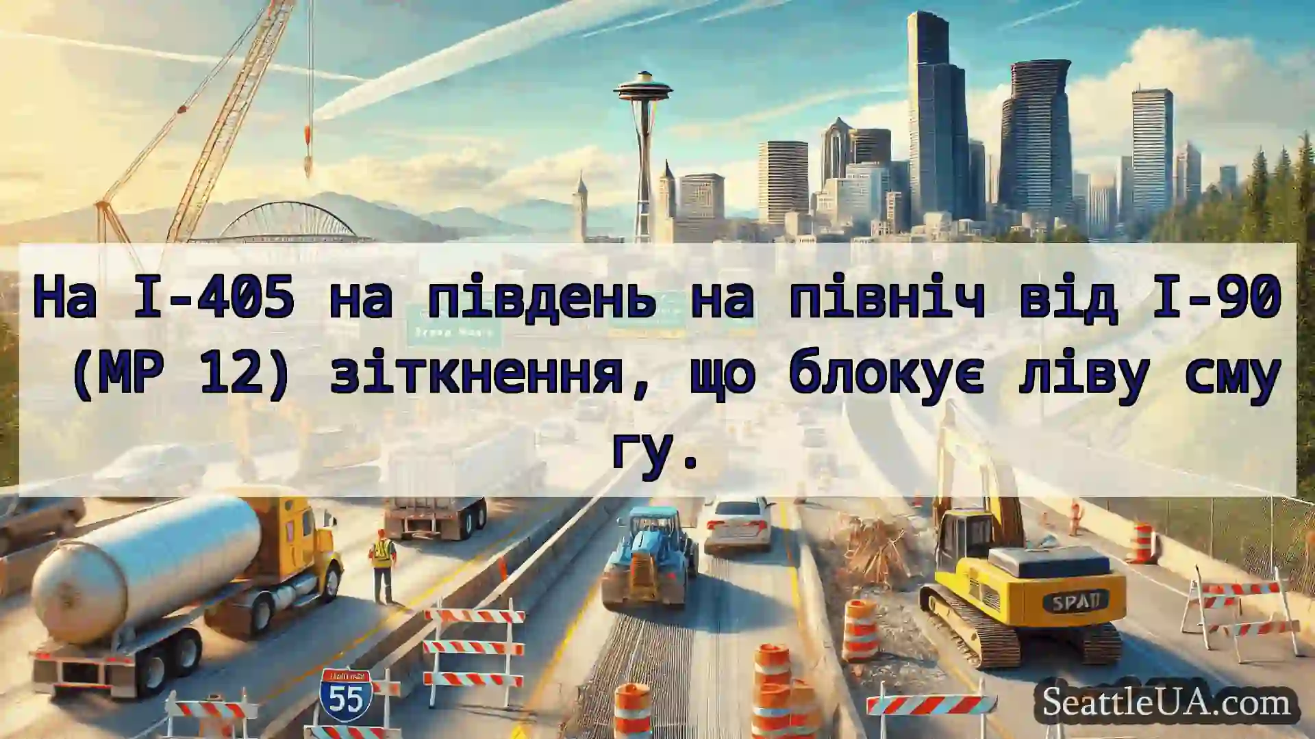 Транспортні новини Сіетла На I-405 на південь на північ від