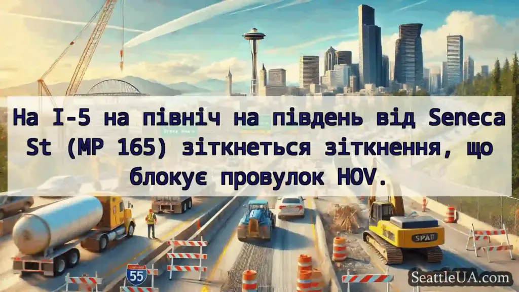 Транспортні новини Сіетла На I-5 на північ на південь від