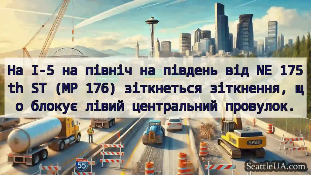 Транспортні новини Сіетла На I-5 на північ на південь від NE