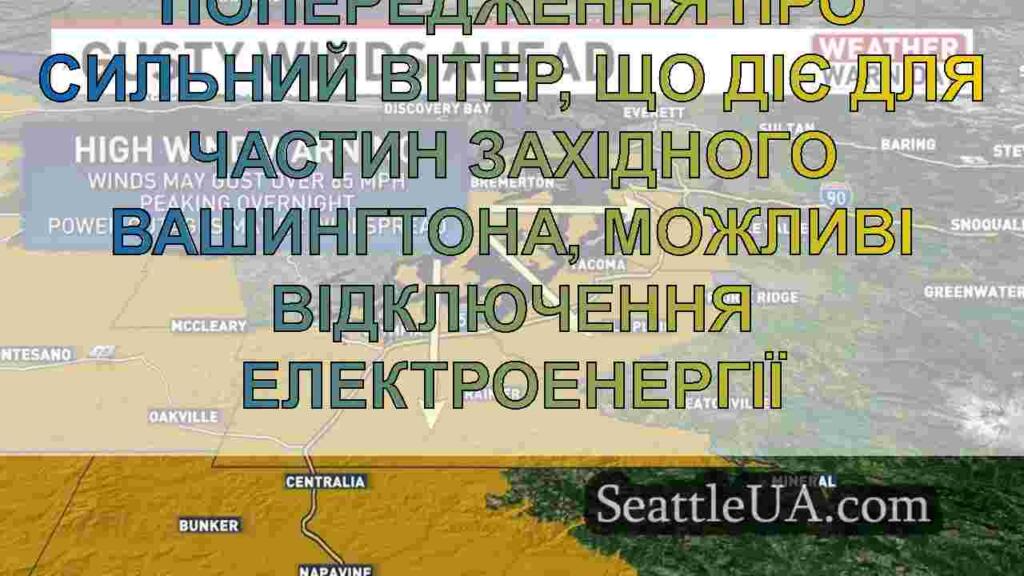 Попередження про сильний вітер, що діє