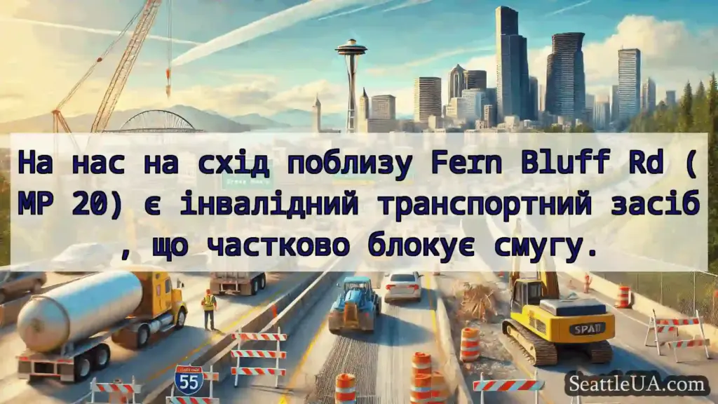 Транспортні новини Сіетла На нас на схід поблизу Fern Bluff