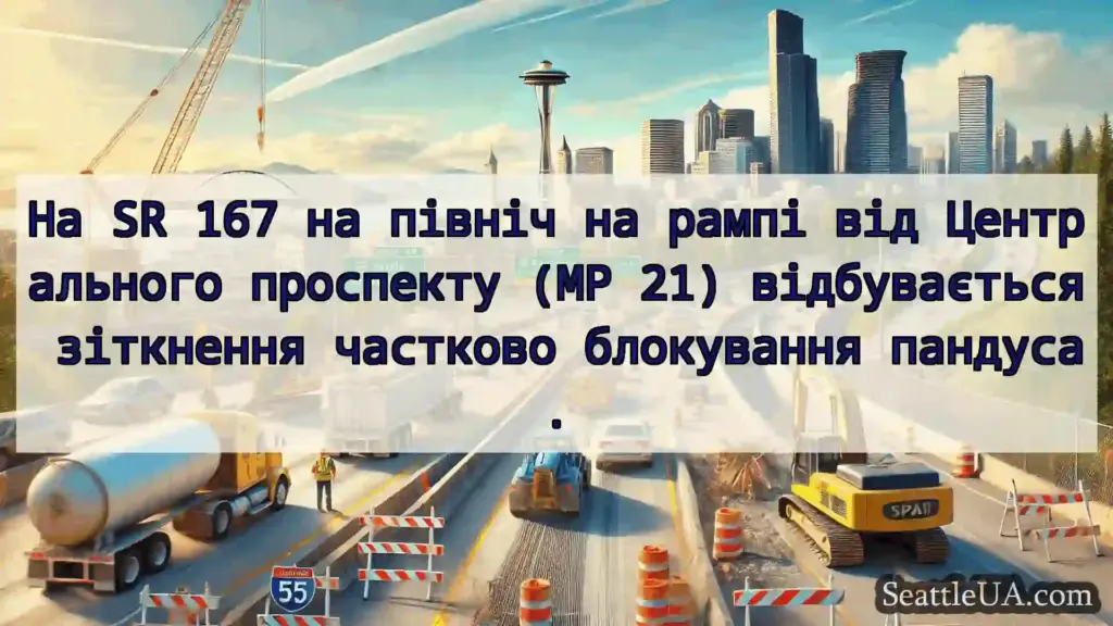 Транспортні новини Сіетла На SR 167 на північ на рампі від