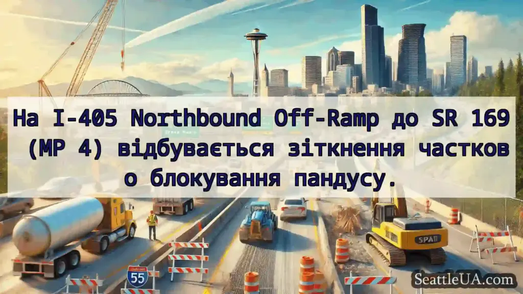Транспортні новини Сіетла На I-405 Northbound Off-Ramp до SR