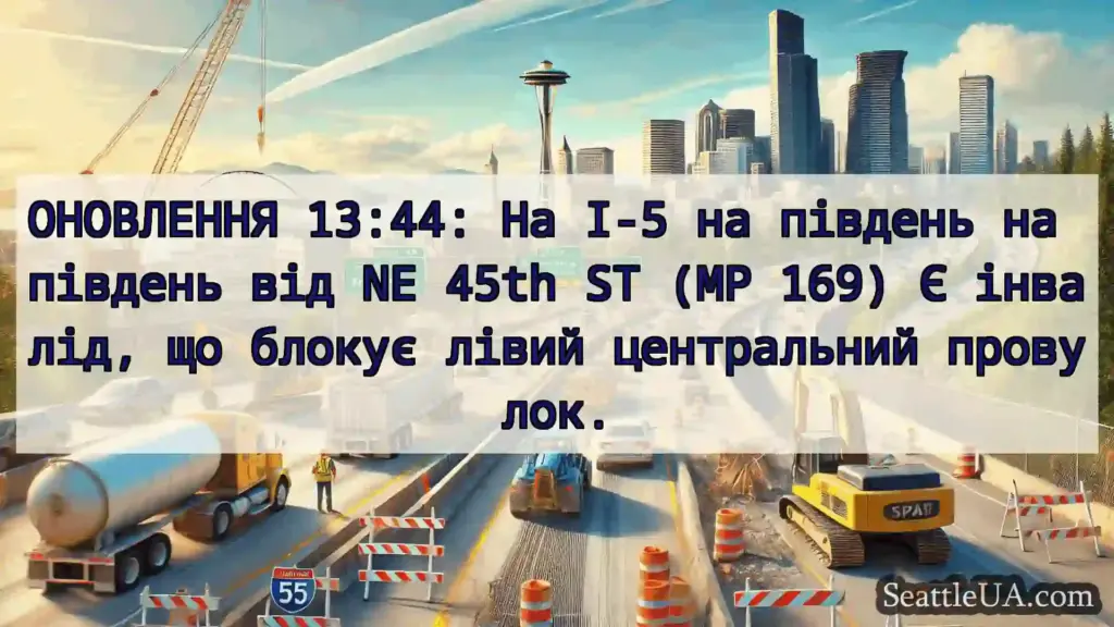Транспортні новини Сіетла ОНОВЛЕННЯ 13:44: На I-5 на південь