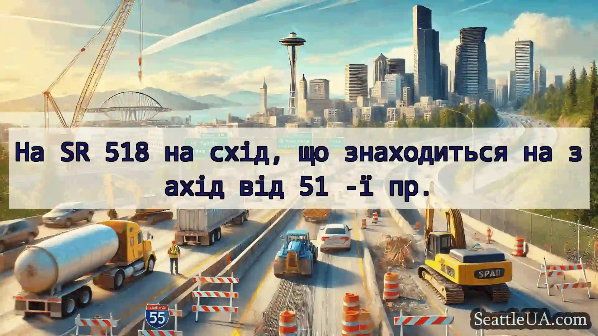 Транспортні новини Сіетла На SR 518 на схід, що знаходиться