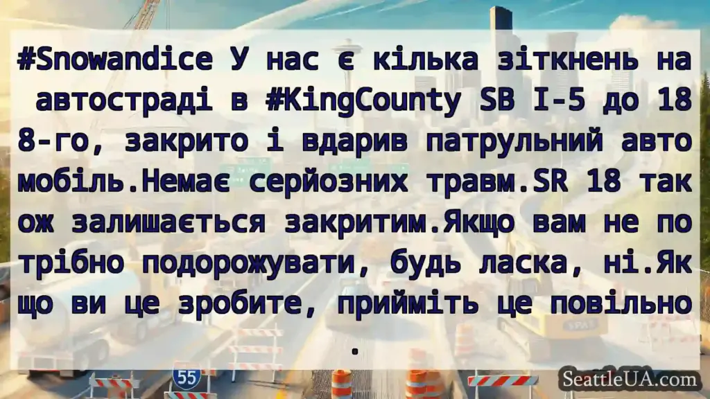 Транспортні новини Сіетла #Snowandice У нас є кілька