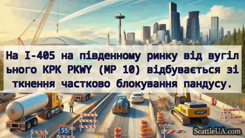 Транспортні новини Сіетла На I-405 на південному ринку від