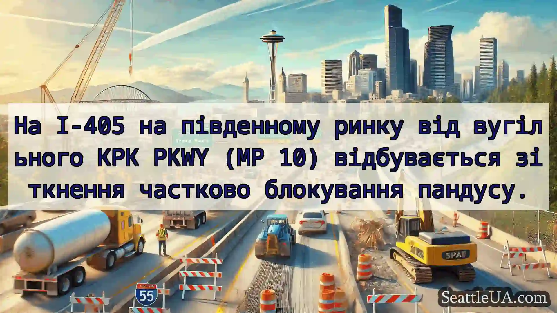 Транспортні новини Сіетла На I-405 на південному ринку від