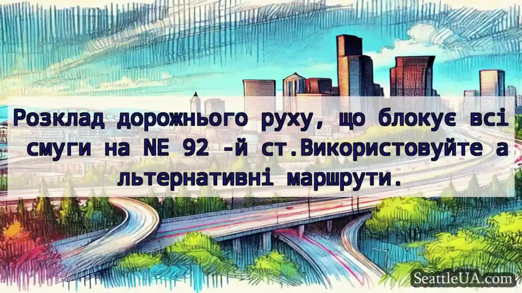 Транспортні новини Сіетла Розклад дорожнього руху, що блокує