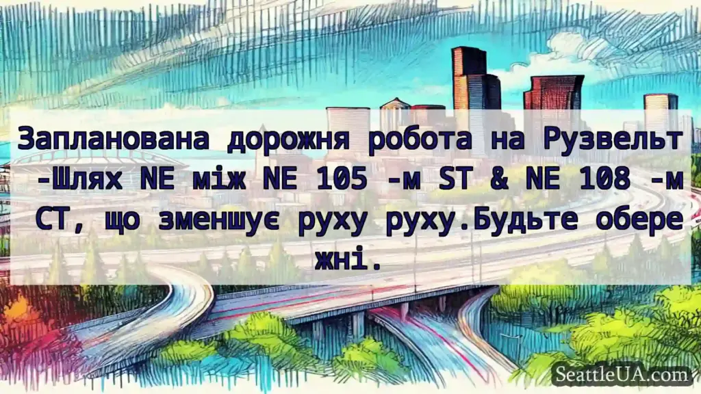 Транспортні новини Сіетла Запланована дорожня робота на