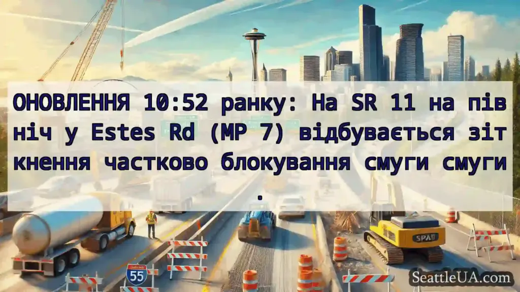 Транспортні новини Сіетла ОНОВЛЕННЯ 10:52 ранку: На SR 11 на