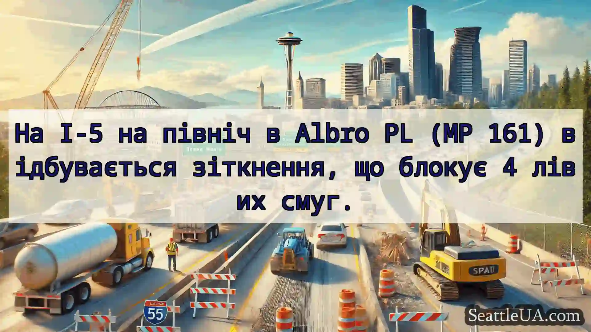 Транспортні новини Сіетла На I-5 на північ в Albro PL (MP