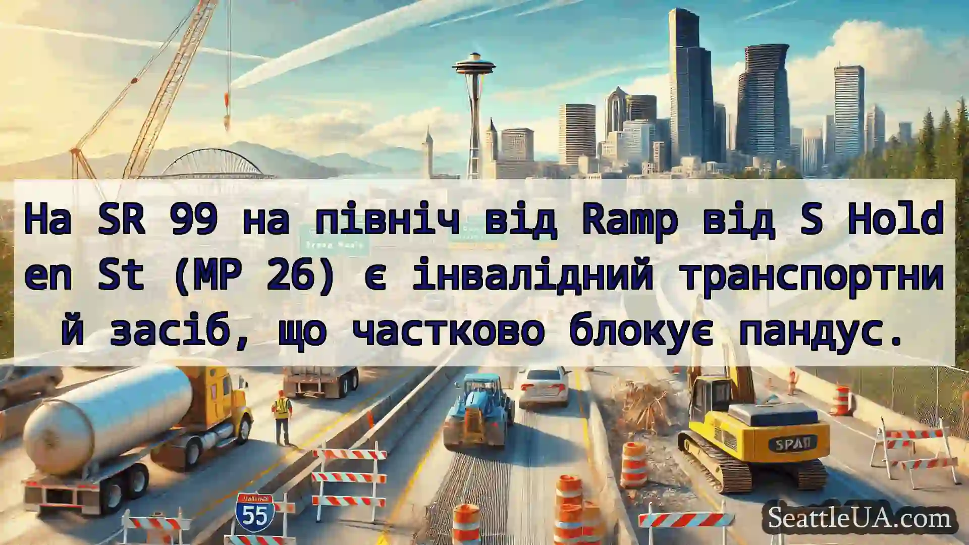 Транспортні новини Сіетла На SR 99 на північ від Ramp від S