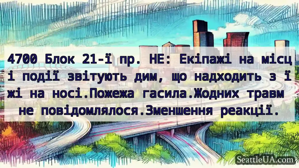 Транспортні новини Сіетла 4700 Блок 21-ї пр. НЕ: Екіпажі на