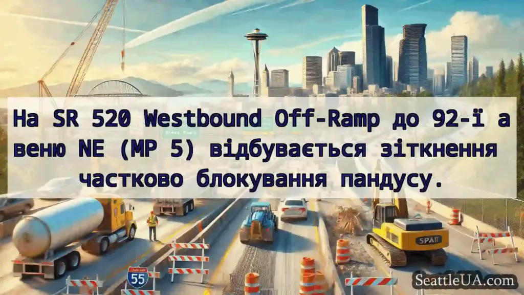Транспортні новини Сіетла На SR 520 Westbound Off-Ramp до