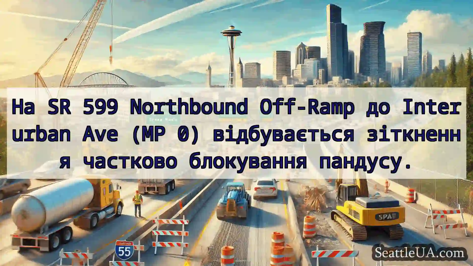 Транспортні новини Сіетла На SR 599 Northbound Off-Ramp до