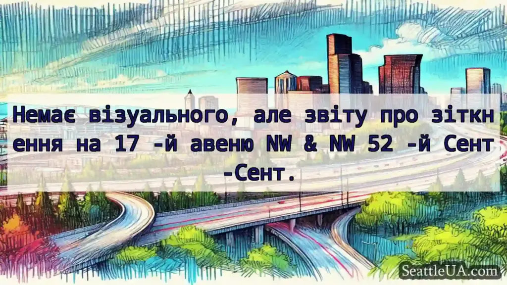 Транспортні новини Сіетла Немає візуального, але звіту про