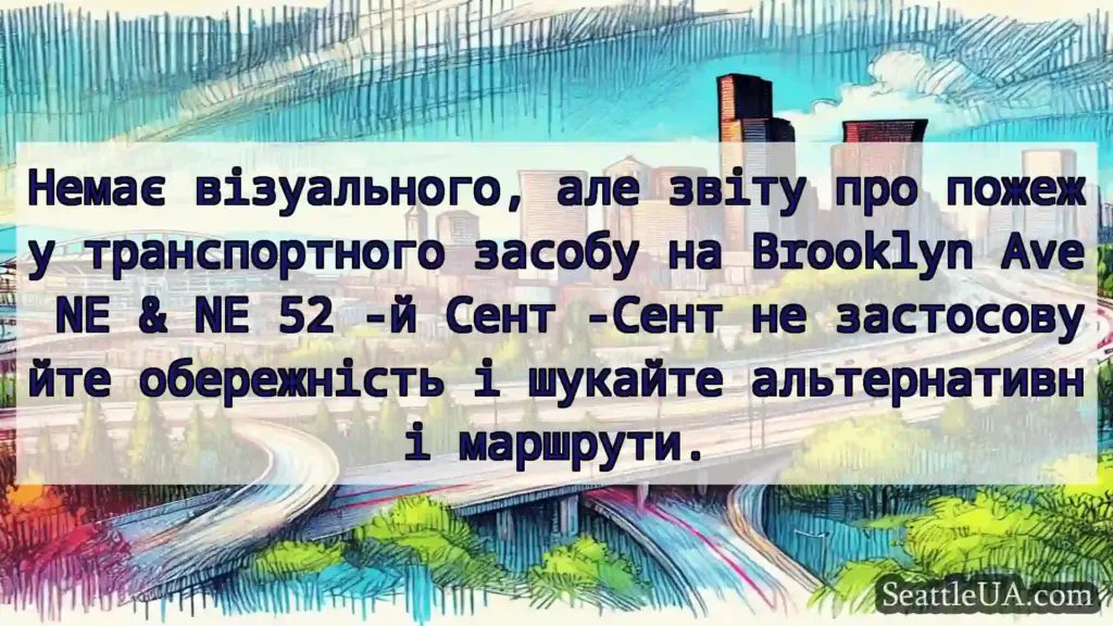 Транспортні новини Сіетла Немає візуального, але звіту про