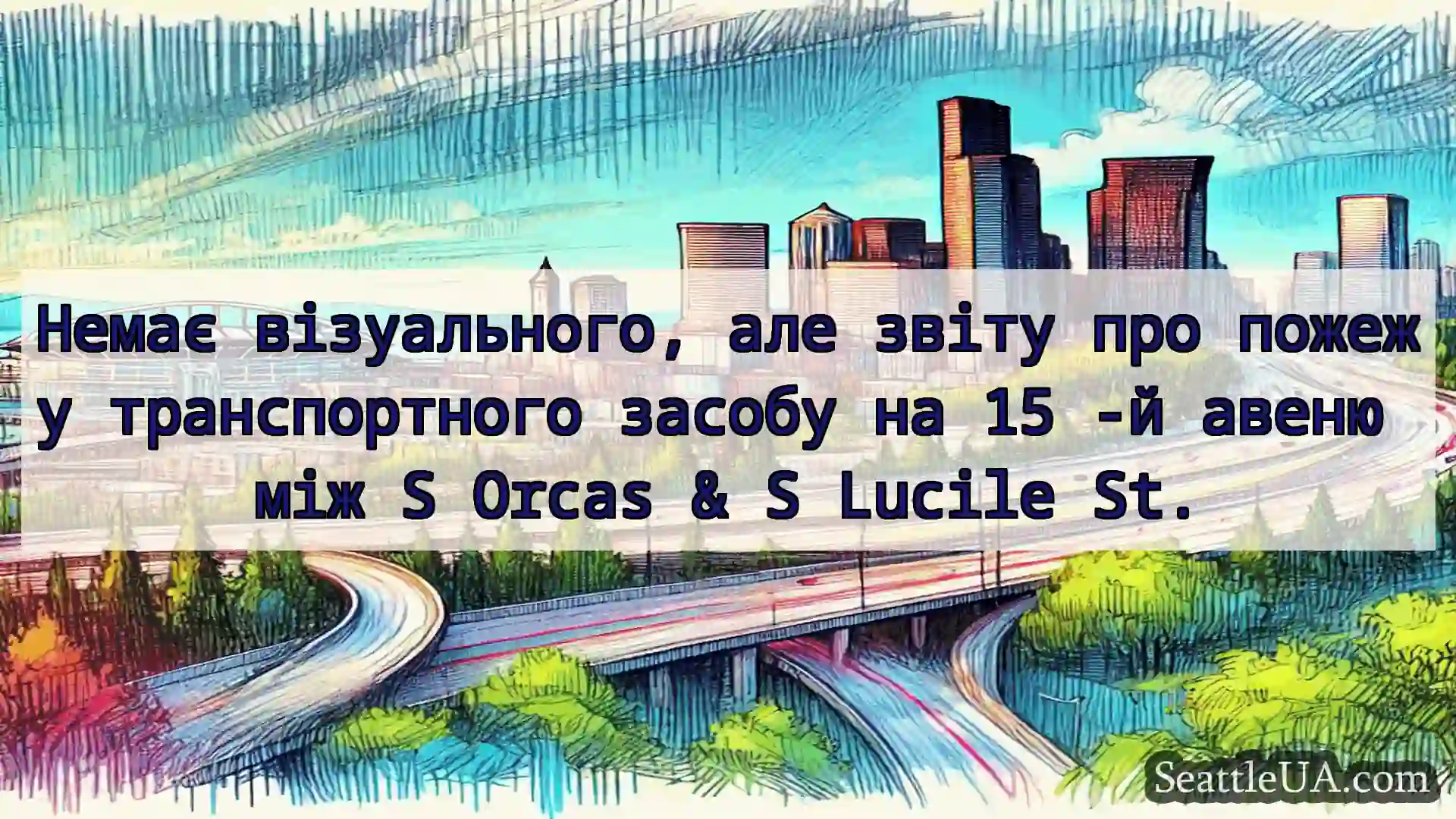 Транспортні новини Сіетла Немає візуального, але звіту про