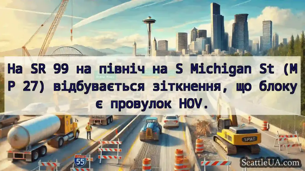 Транспортні новини Сіетла На SR 99 на північ на S Michigan