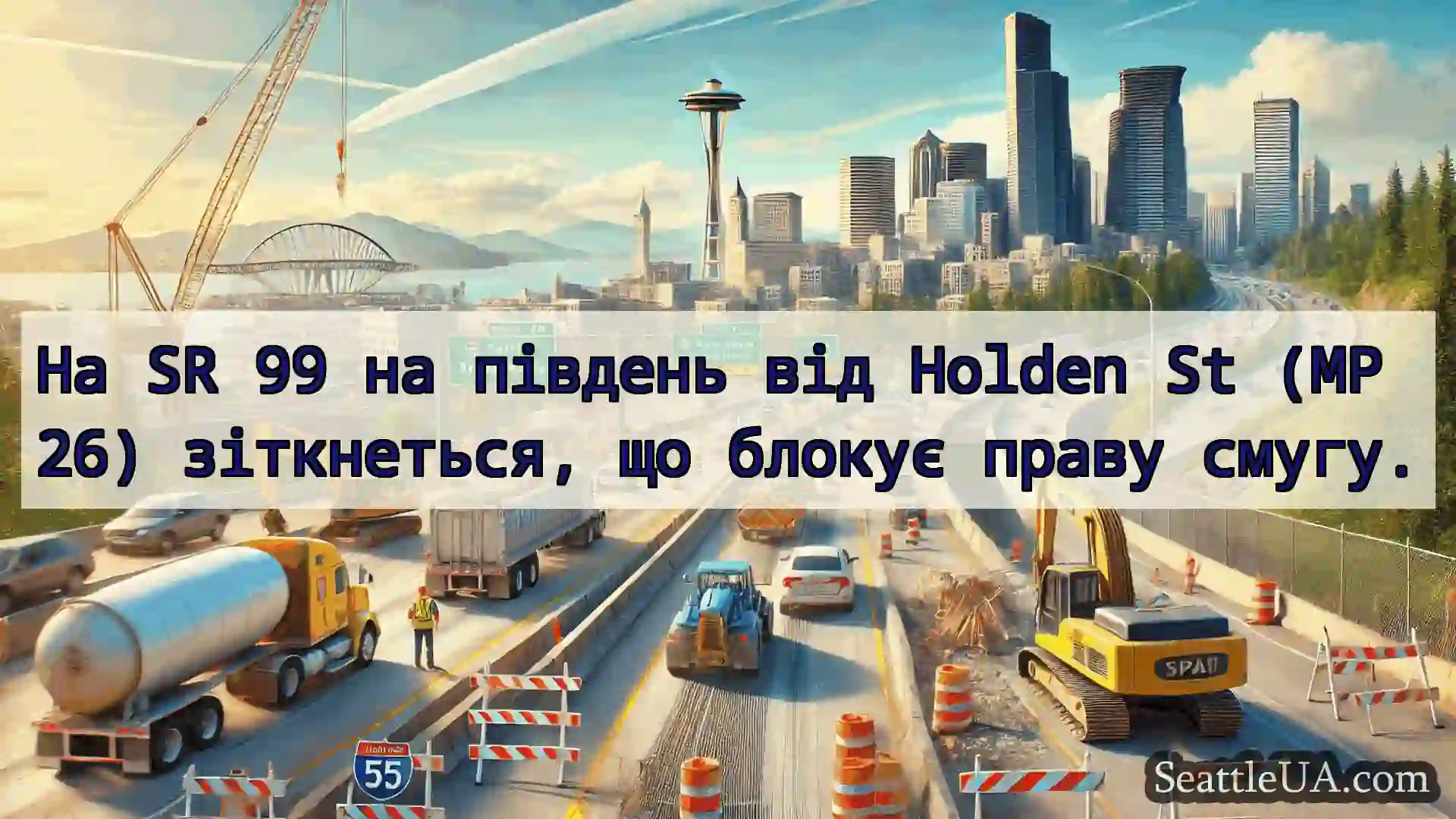 Транспортні новини Сіетла На SR 99 на південь від Holden St