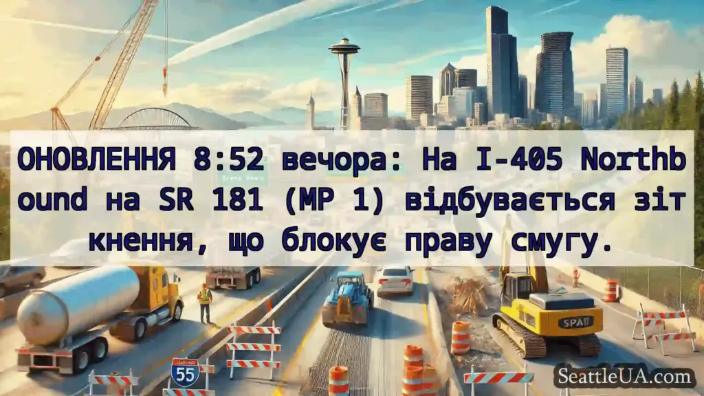 Транспортні новини Сіетла ОНОВЛЕННЯ 8:52 вечора: На I-405