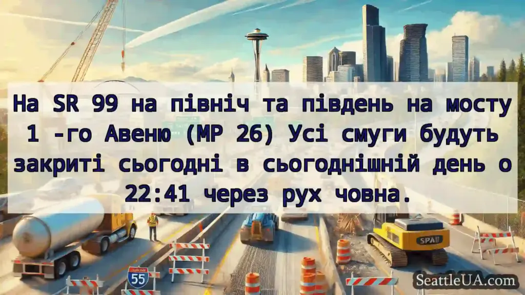 Транспортні новини Сіетла На SR 99 на північ та південь на
