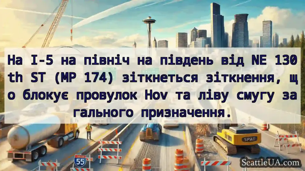 Транспортні новини Сіетла На I-5 на північ на південь від NE