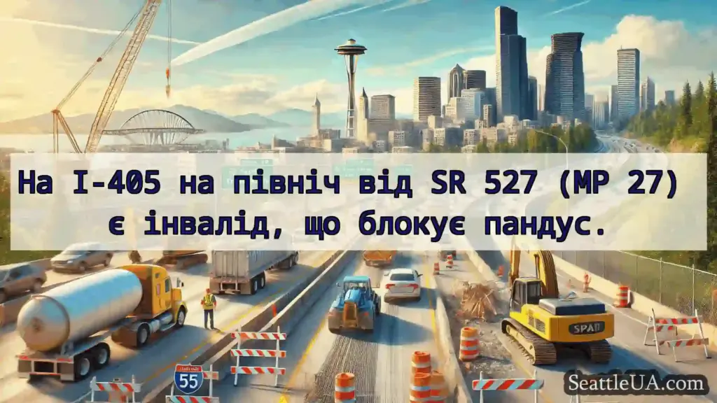 Транспортні новини Сіетла На I-405 на північ від SR 527 (MP