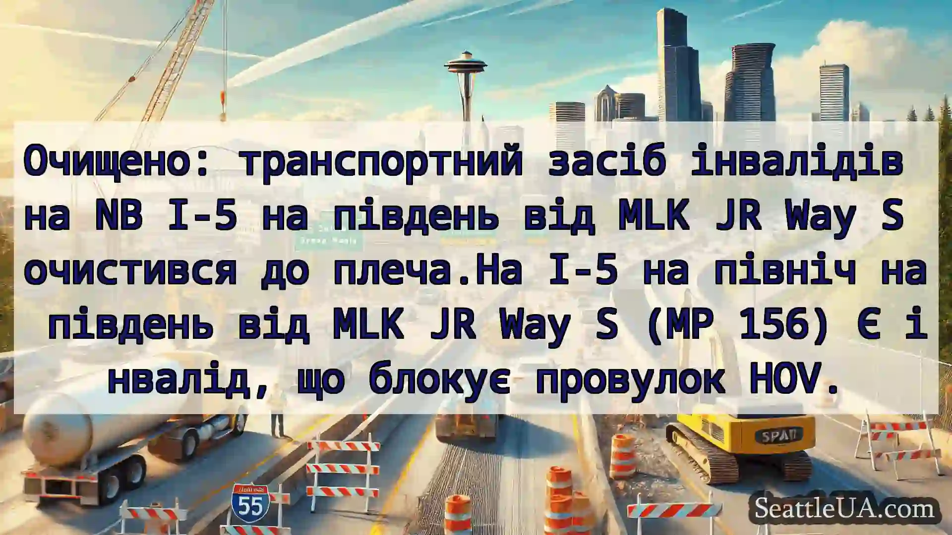 Очищено: транспортний засіб інвалідів на NB I-5