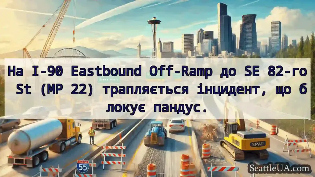 На I-90 Eastbound Off-Ramp до SE 82-го St (MP 22)