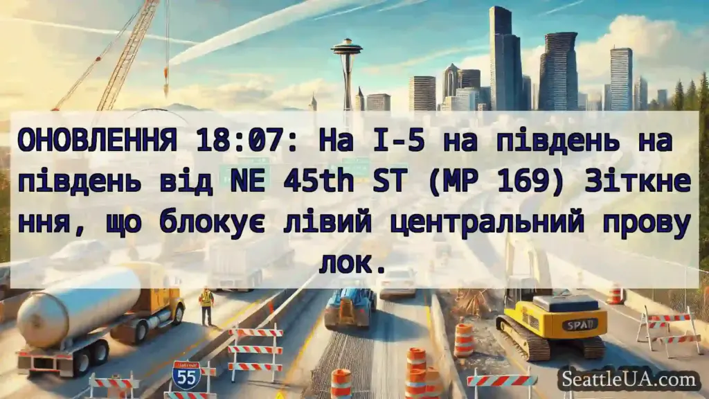ОНОВЛЕННЯ 18:07: На I-5 на південь на південь від