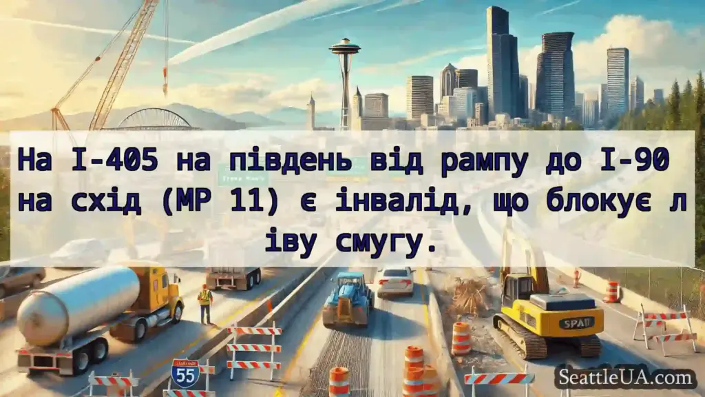 На I-405 на південь від рампу до I-90 на схід (MP