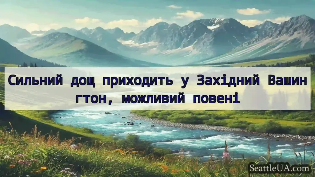 Сильний дощ приходить у Західний Вашингтон,