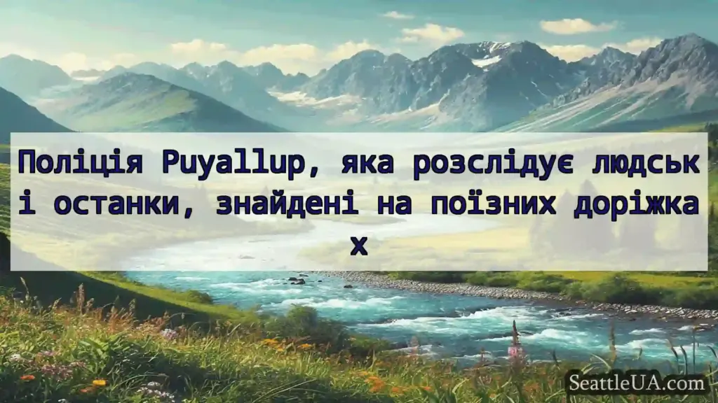 Поліція Puyallup, яка розслідує людські останки,