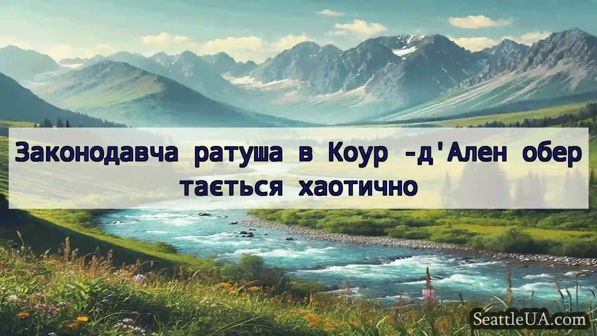 Законодавча ратуша в Коур -д'Ален обертається
